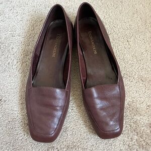 Enzo Angiolini Maroon Brown Liberty Slip-On Oxford Loafers Flats size 7.5 Brazil